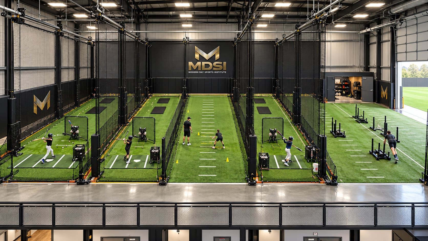 Concept rendering of the MDSI indoor turf and batting cages